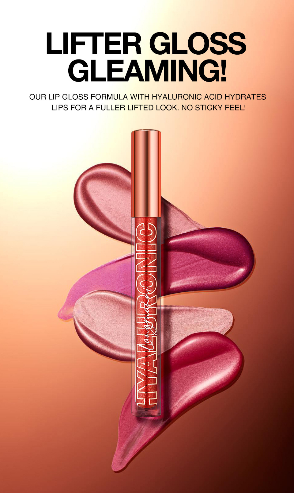 LANGMANNI Lip gloss glitter lip gloss 8 colors to choose from liquid lipstick lip gloss Specification drawing