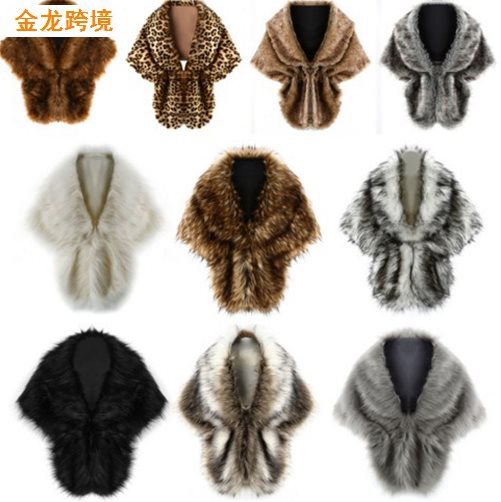 Lady beauty fur shawl cloak rabbit shoulder vest coat 披肩