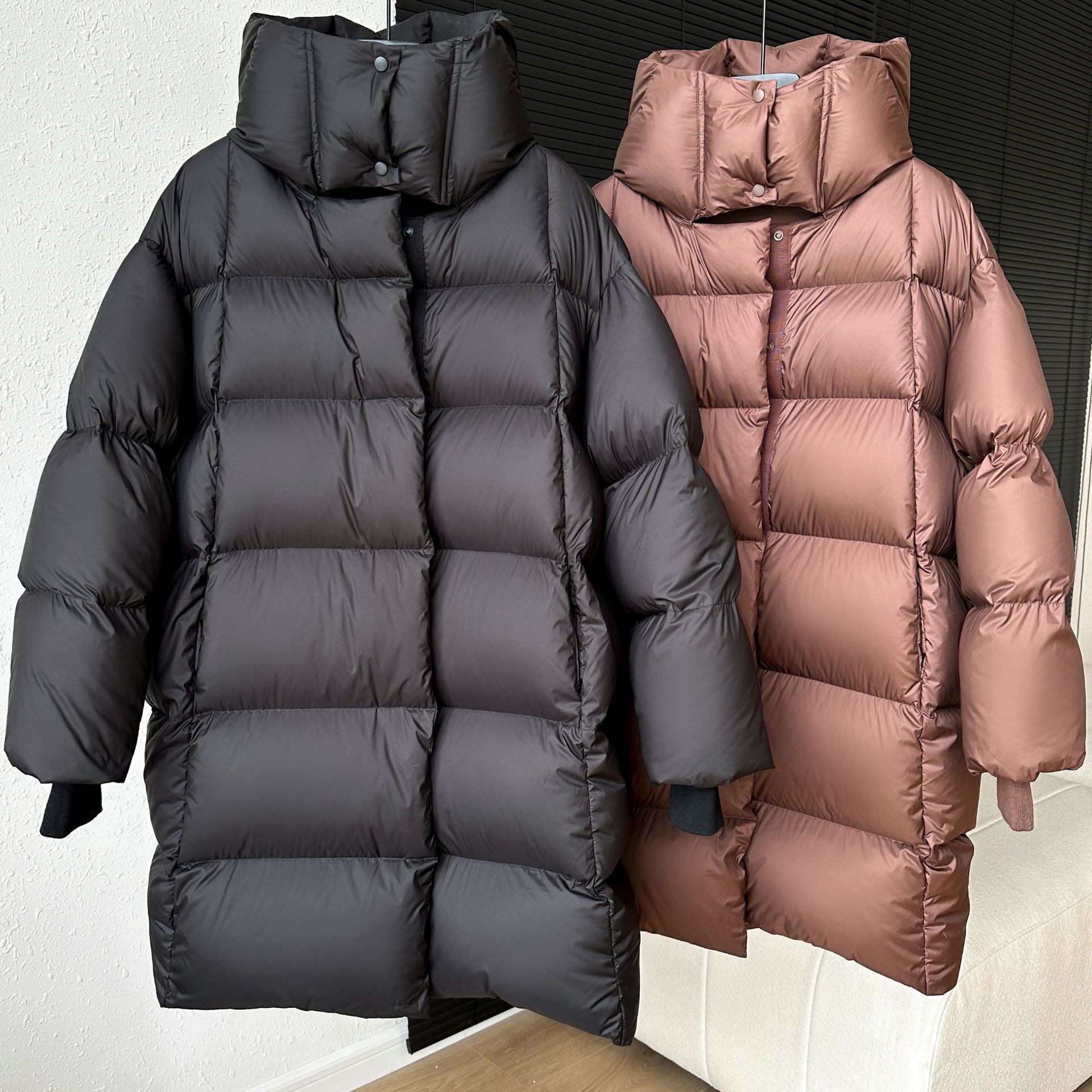 High-End down Jacket Women's Mid-Length Cocoon-Shaped Puff Thickeneded Hooded 2024 New Loose Korean Style Bread Jacket