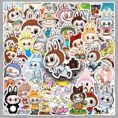 50枚の布はアニメのかわいいポケモンのlabubuを貼って手の帳簿のコップのステッカーの卸売りを描きます。