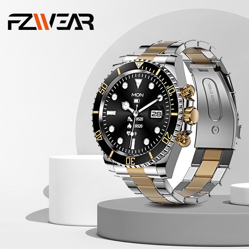 Cross-border AW12 Bluetooth call smart watch rotating bezel music heart rate blood pressure detection men's smart watch