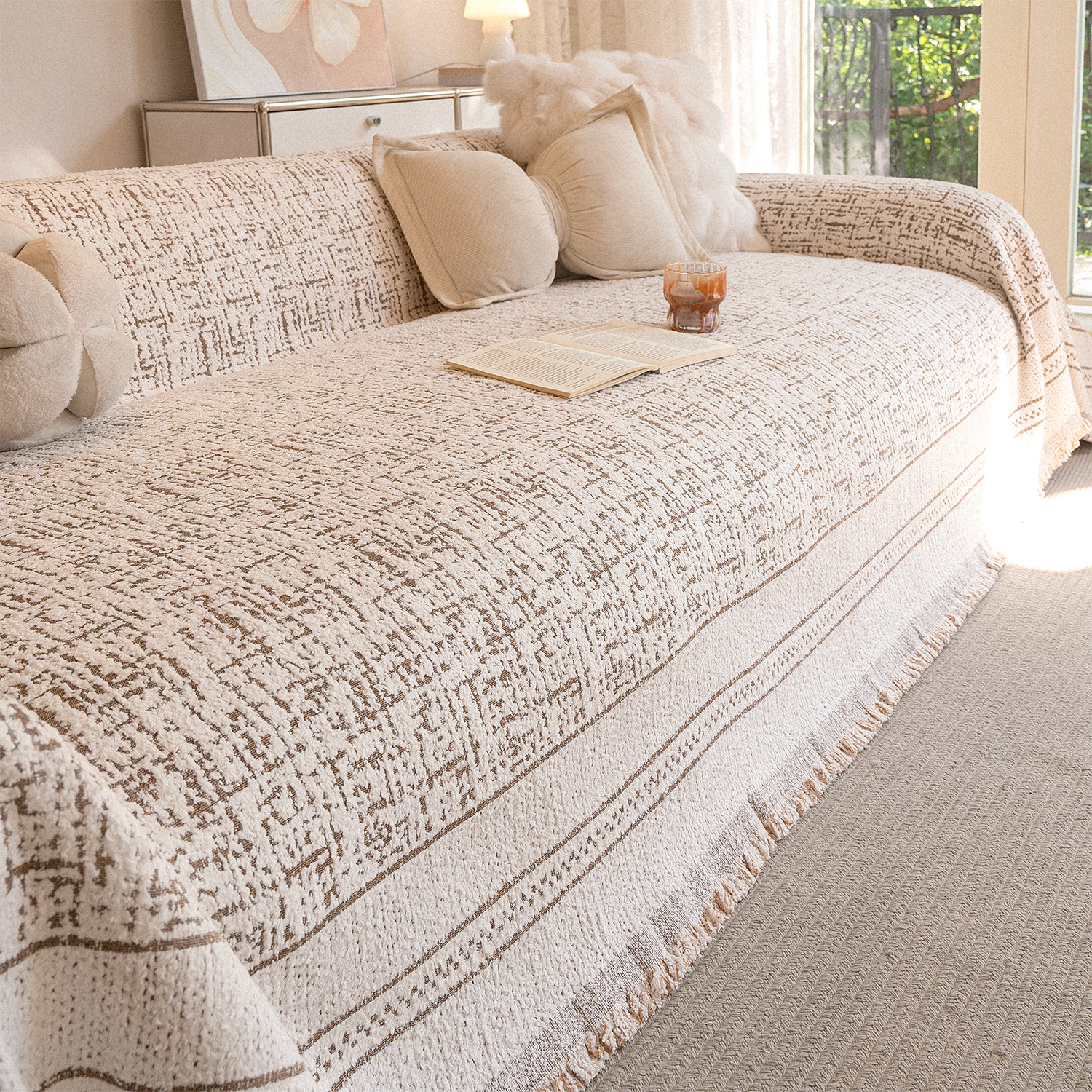 Toallas de sofá 2025 nuevas cuatro estaciones anti-gato rascar cojín de sofá de alta calidad cubierta completa manta de cubierta Schneider