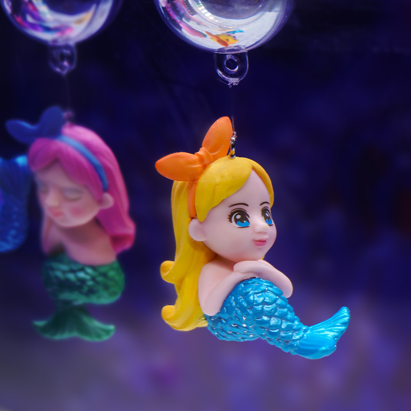 Pajarita de PVC sumergido sirena micro paisaje bonsai decoración de paisajismo conjunto de acuario marino al por mayor