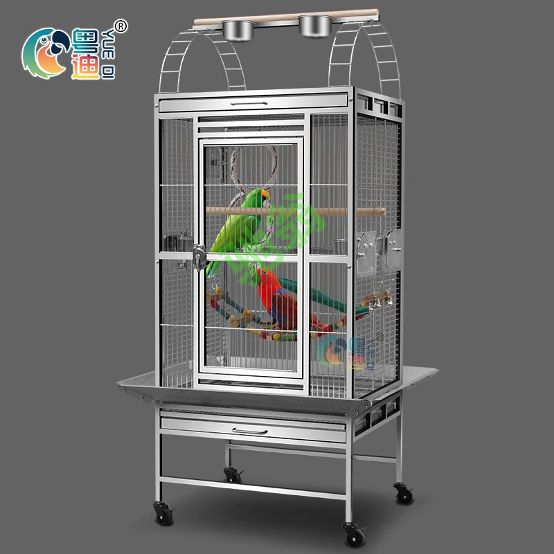 Yut кантонская клетка для птиц, клетка для птиц, серый попугай, клетка для птиц, очень большая из нержавеющей стали, эклектичная клетка для размножения попугаев, большая клетка SS
