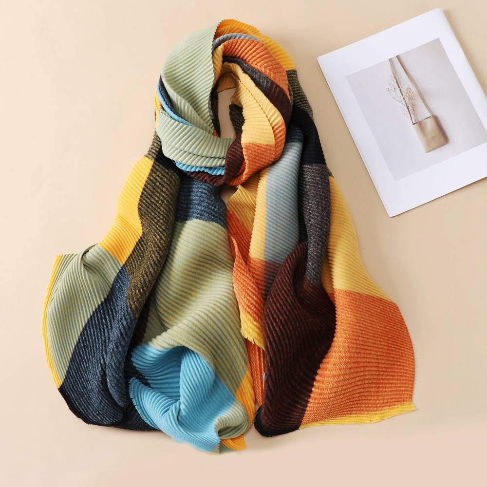 Women's Fashion Color Block Imitation Cashmere Pashmina Scarves display picture 2