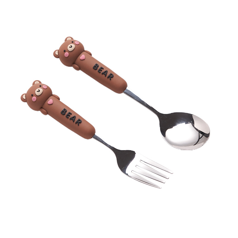 만두 곰 숟가락 포크
