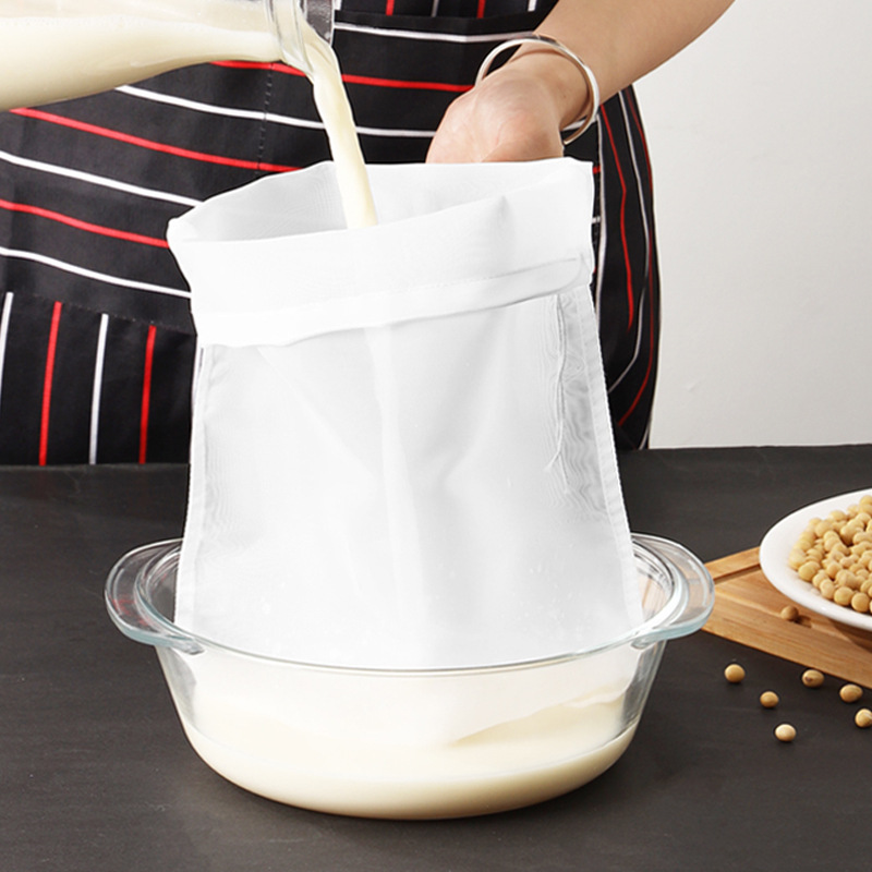 Bolsa de filtro de leche de soja, gasa, cocina ultrafina, jugo doméstico, filtro de vino, bolsa de escoria, bolsa de malla con fugas ultradensa