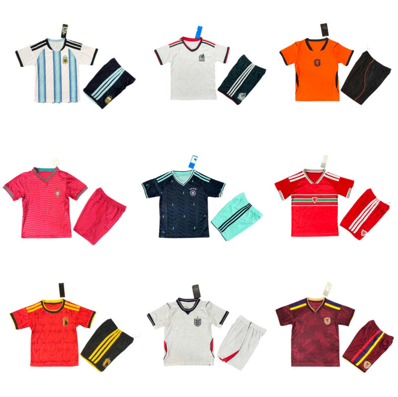 Children's Football Sportswear Set Can Be Paired with Socks, Personalized Printed Children's Clothing, Men's and Women's World Cup Jerseys, National Team Jerseys Children's Football Sportswear Set Can Be Paired with Socks, Personalized Printed Children's Clothing, Men's and Women's World Cup Jerseys, National Team Jerseys