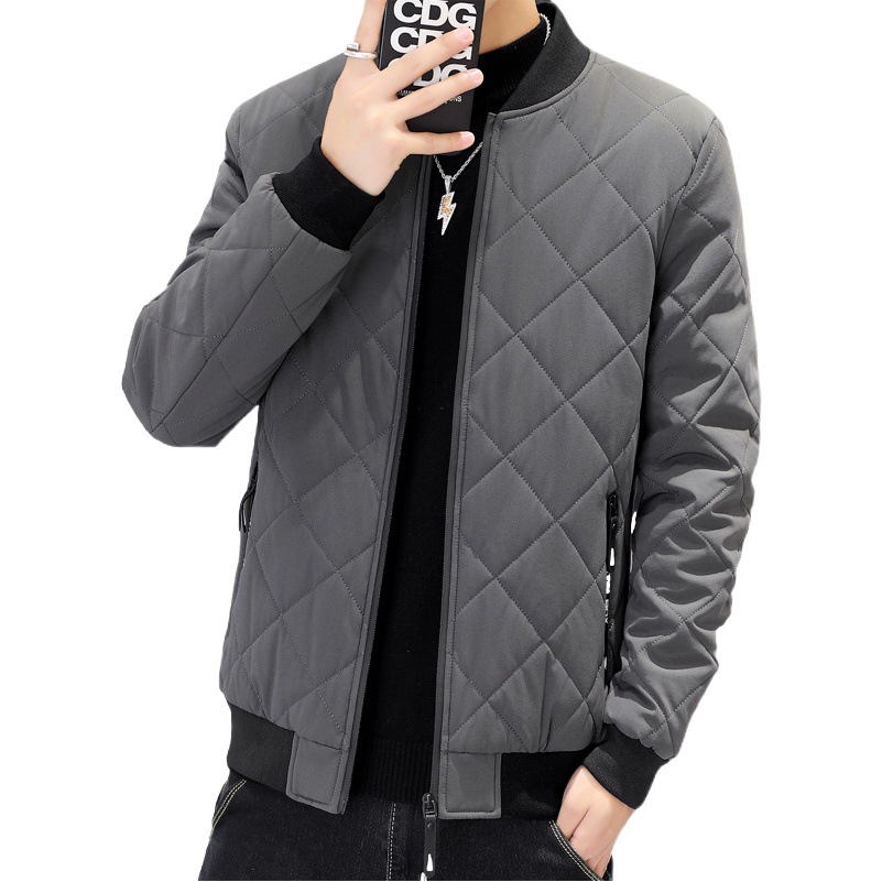 Abrigo de algodón acolchado de los hombres de la moda de los hombres al por mayor caliente chaqueta de invierno de los hombres cuello de béisbol Chaqueta de algodón acolchado de los hombres de invierno Chaqueta de algodón acolchado de los hombres