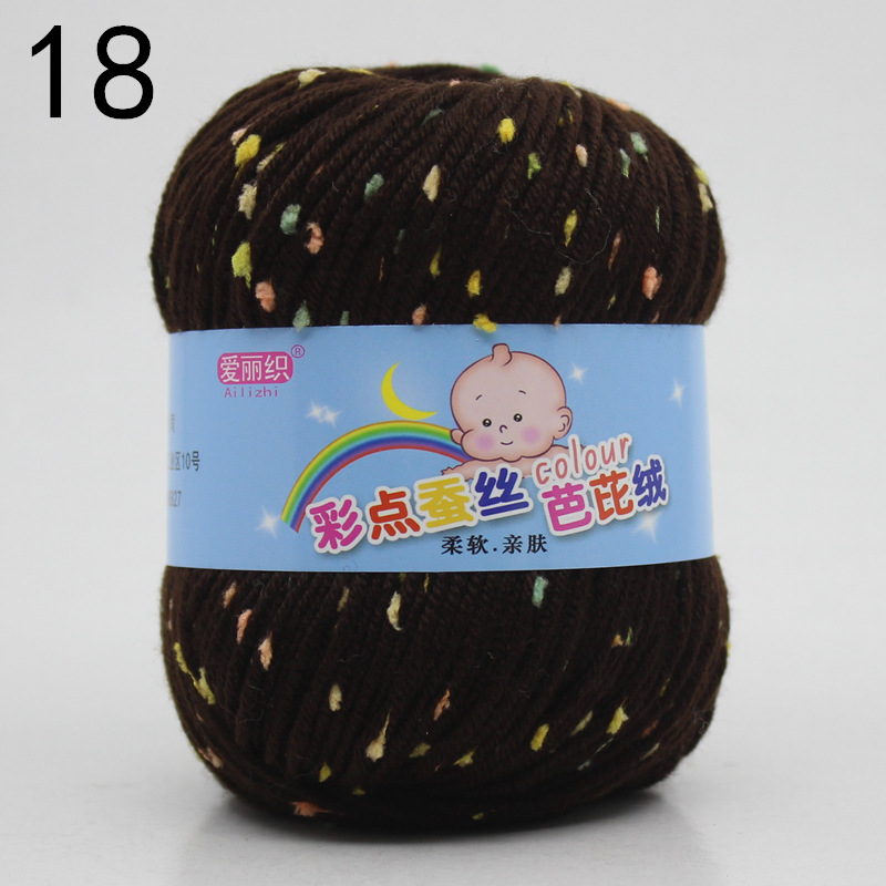 Puntos de color gorro terciopelo leche algodón lana bola hilo bebé niños suéter ganchillo gancho zapatos DIY material tejido a mano paquete