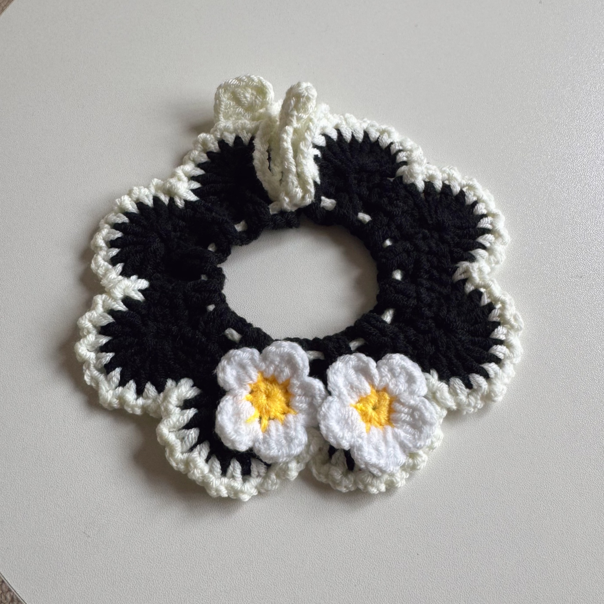 スプリングフィールドフラワーペットウールニット首輪猫唾液タオル蜂よだれかけ犬よだれかけかわいいドレスアップ