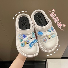 洞洞鞋女夏外穿沙灘小紅書巴斯光年增高厚底卡通diy涼拖鞋女