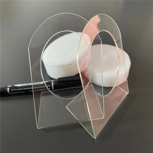 Special-Shaped Transparent Black and White Frosted Glossy Back Glue Self-Adhesive Punched Pp Pet Pvc Black Semi-Transparent Brim Pad Film