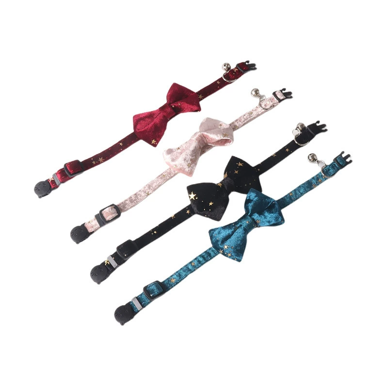 Aminger новые товары для домашних животных, бархатный ошейник с бантом для кошек, эластичная лента, ошейник для котенка с колокольчиком