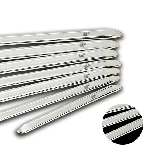 Kuntai chrome plated tire lever car tire lever tool double-ended flat 40 chrome pry plate Linyi pry bar flat pry