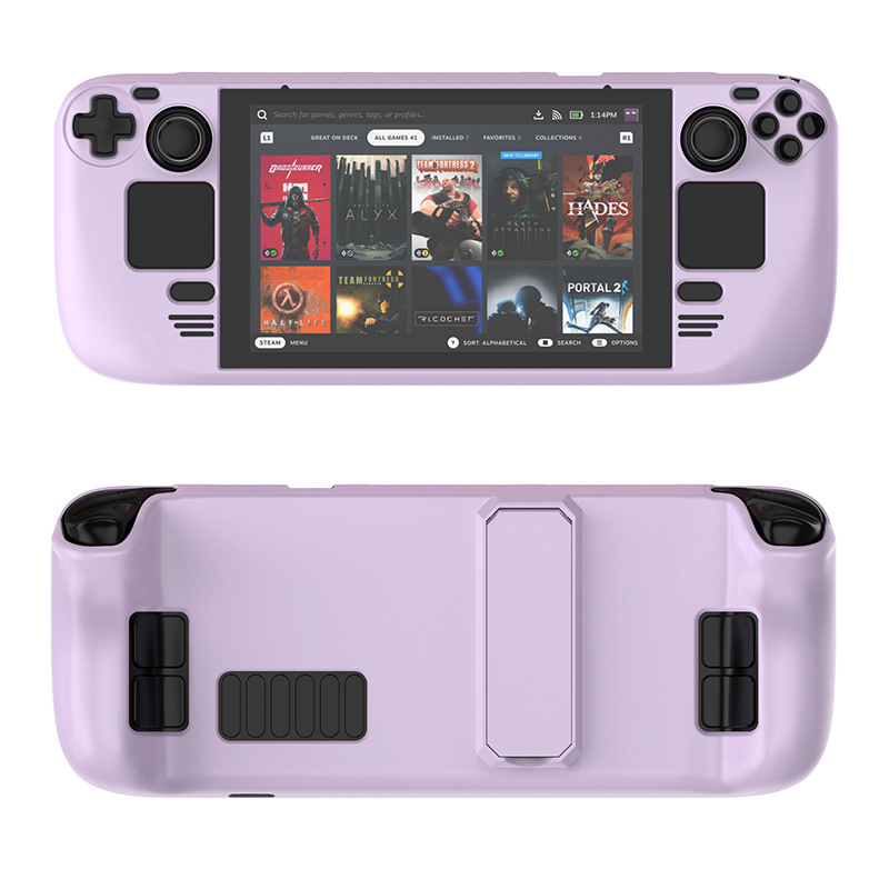 Steam deckカラー保護ケースの肌に優しいOled PC材質保護カバーのスタンド付き部品を適用します|undefined