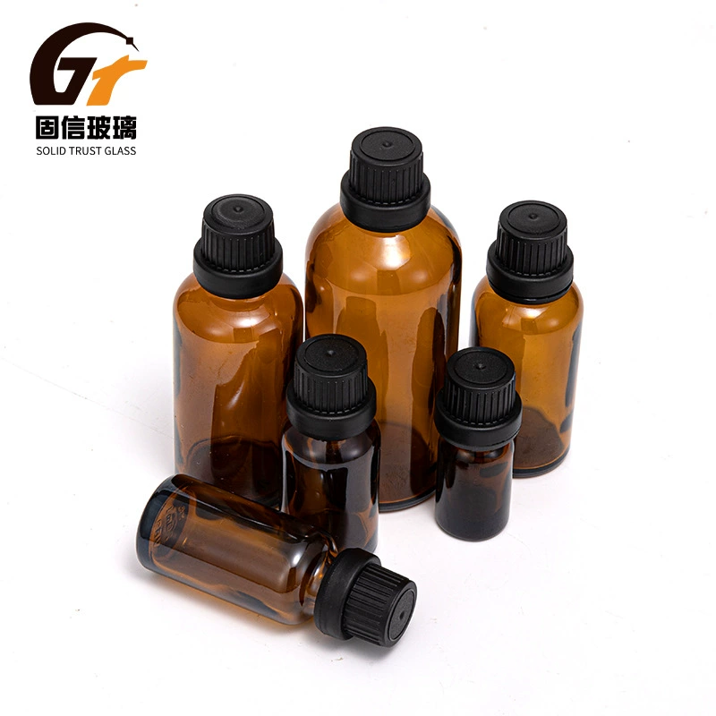 Производитель 30 мл коричневая бутылка для эфирного масла 50 мл противоугонная крышка суббутылка для эфирного масла светонепроницаемая бутылка с капельницей бутылка для эфирного масла