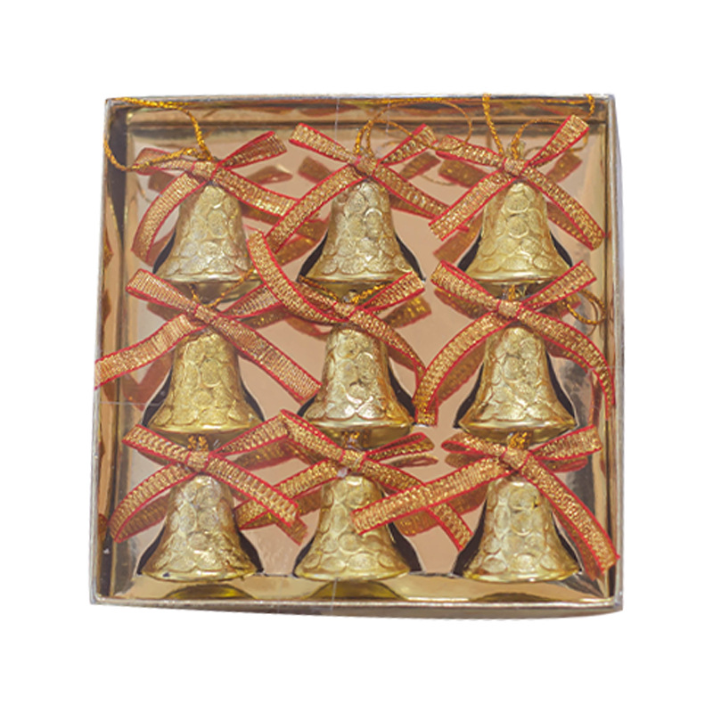 Decoraciones de Navidad personalizadas campanas de plástico Navidad decoración creativa colgante dorado galvanizado