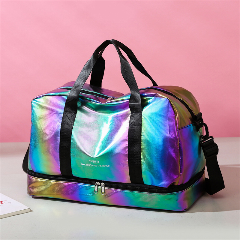 Nueva bolsa deportiva de gran capacidad de Pearl Light, bolsa de viaje de moda ocio, bolsa de yoga de separación seca y húmeda image 4