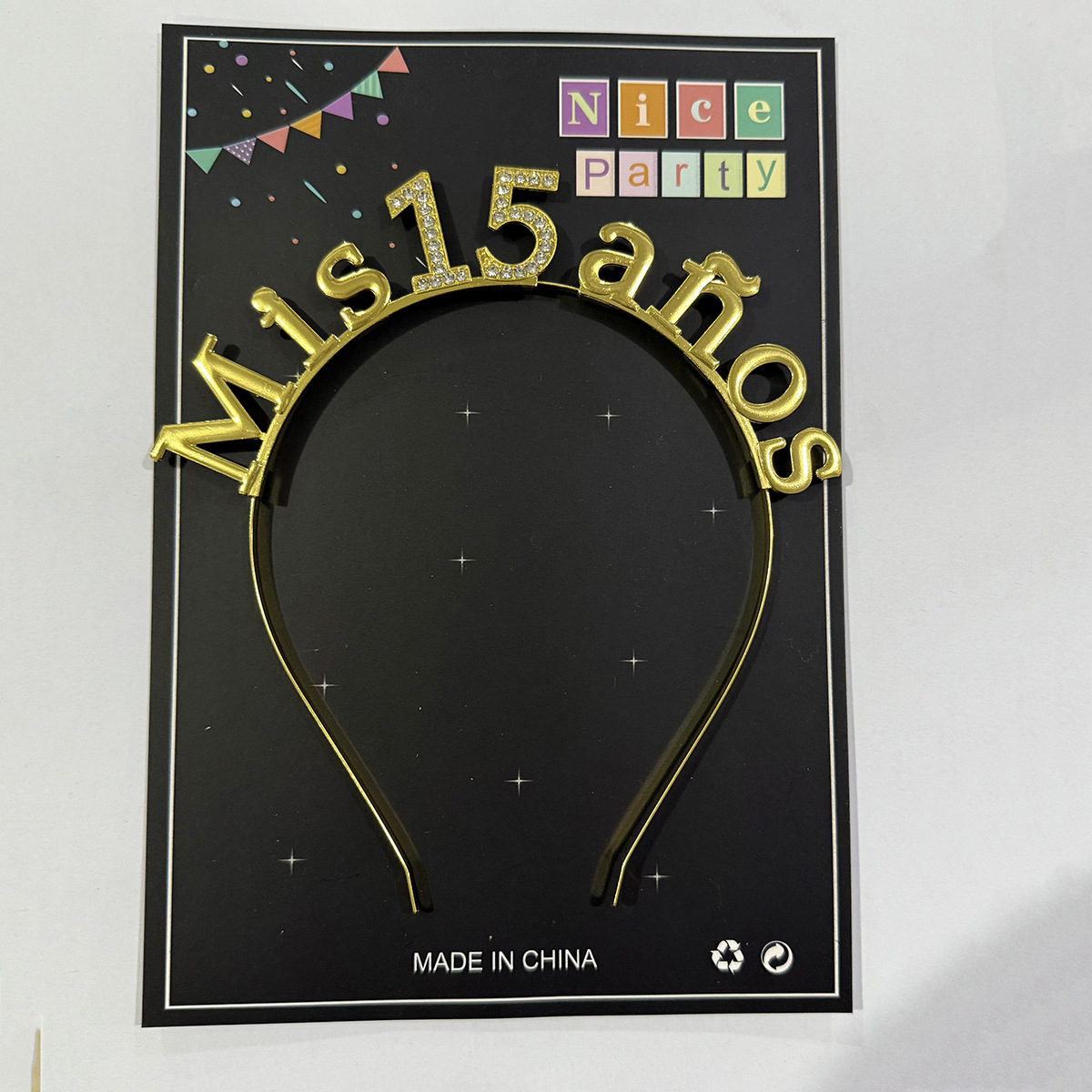 Fiesta Mis 15 años oro y plata bar mitzvah español cabeza de fábrica directa transfronteriza mayorista