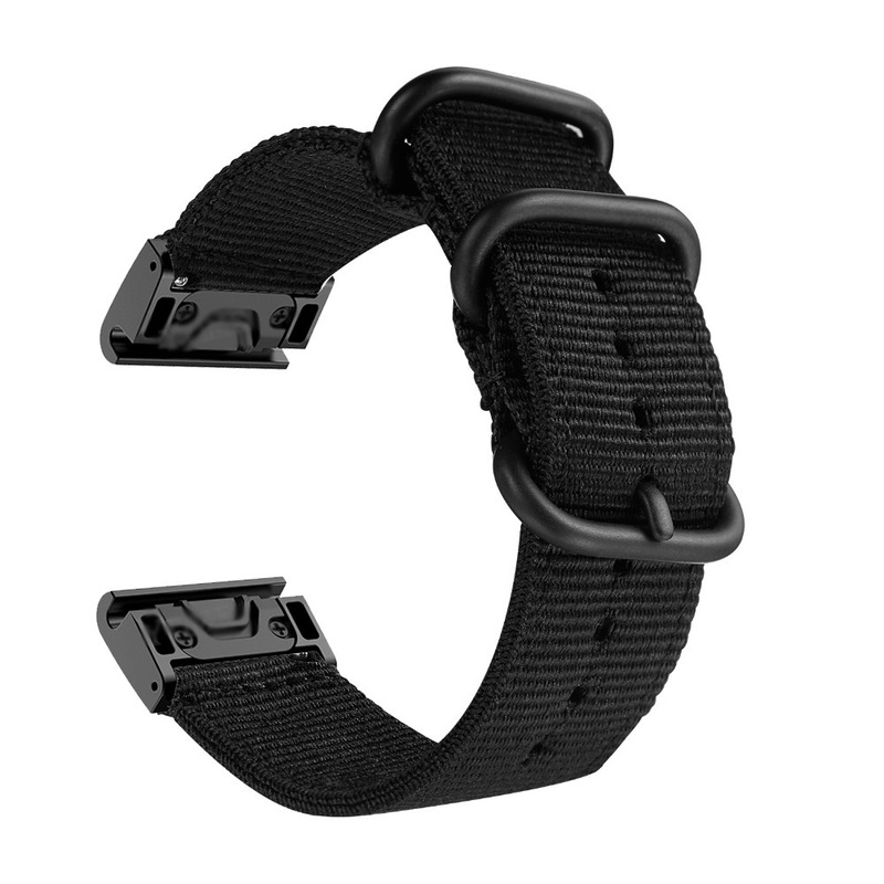Suitable for Garmin Fenix7X 7 6X 6 5X 945 S62 S60 nylon three-ring buckle quick-release canvas strap
