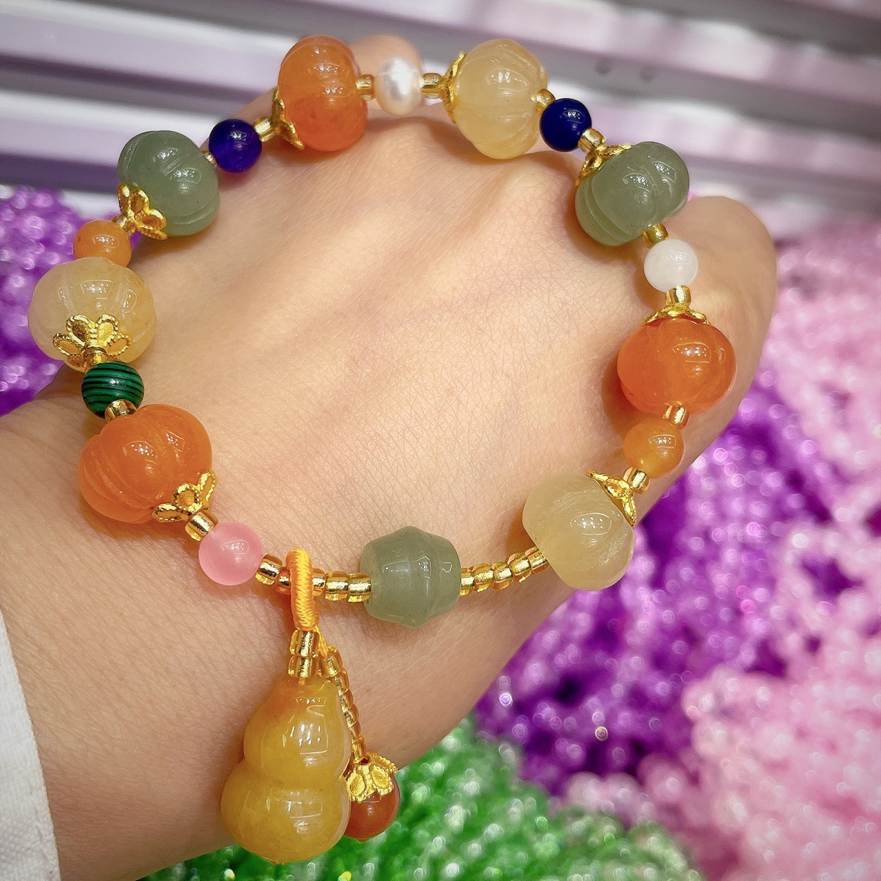 Unisex Gender Ethnic Style Geometric Jinsi Jade Beaded Bracelets