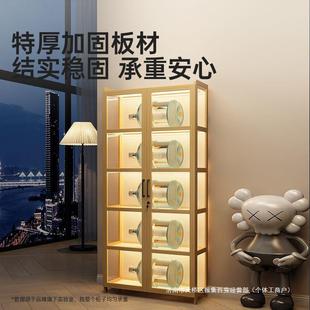 Acrylic Lockable Lighted Blind Box Figure Cabinet 2024 New Double-Door Display Cabinet Display Cabinet Pain Cabinet Transparent