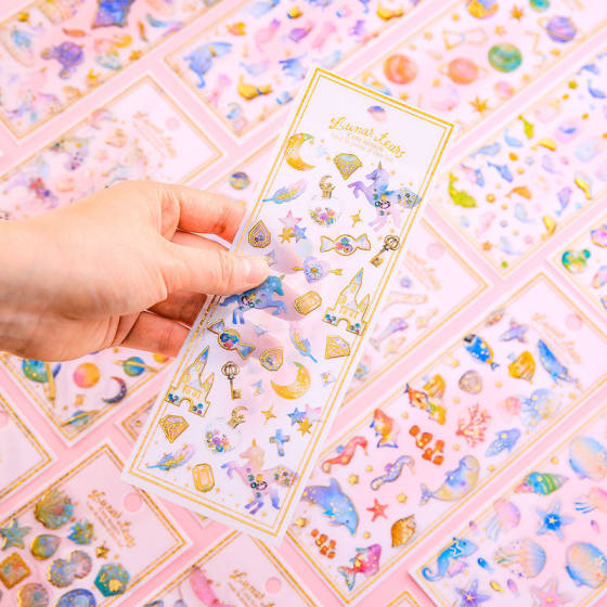 Dream drop glue Crystal sticker transparent three-dimensional mobile phone decoration student gift hand account material Children's sticker reward