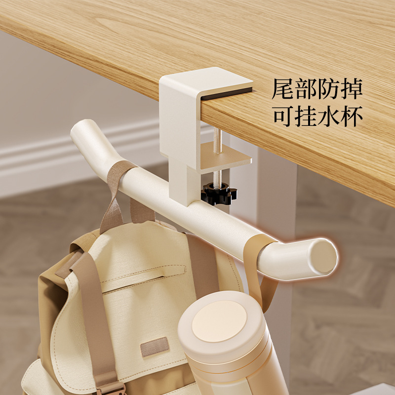 桌边书包挂钩学生教室课桌挂包神器创意办公桌侧边可调节收纳架|undefined