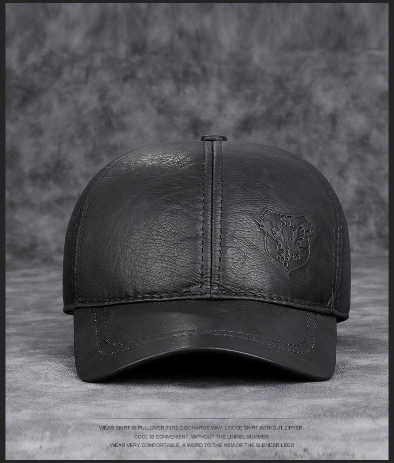 Cowhide Baseball Hat Image 8