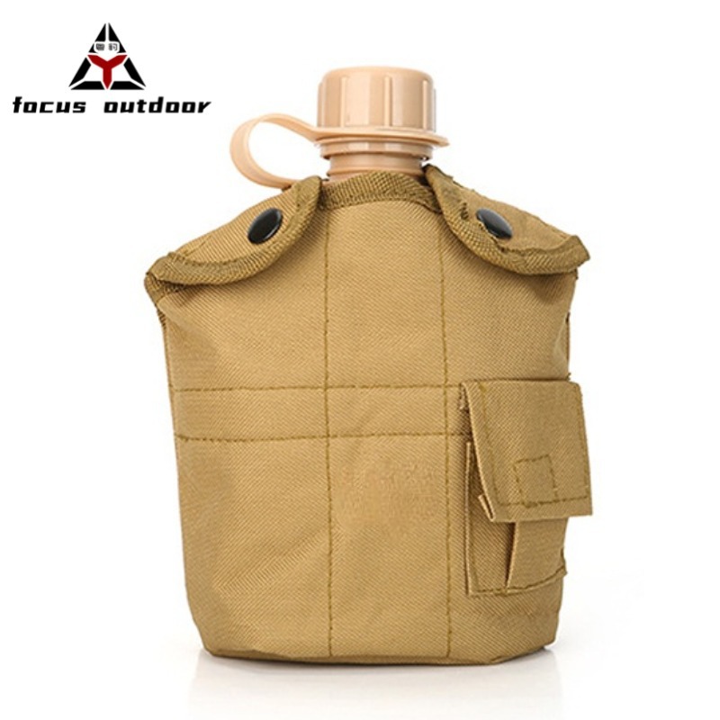 Deportes al aire libre suministros montaña camping utensilios de cocina americana hervidor de tres piezas ventiladores militares camuflaje táctico hervidor