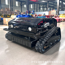 履带式全地形遥控割草机 黑狮农用开荒除草机油电混合修剪草坪机