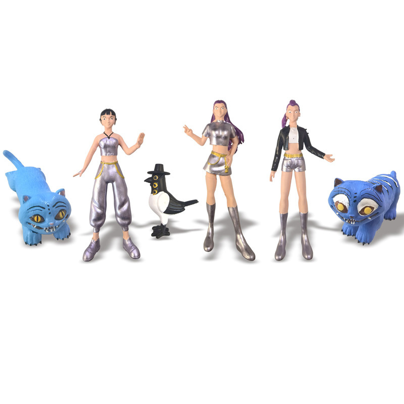 跨境新品 3-4寸猎魔女团老虎明星手办公仔游戏周边玩偶模型摆件袋|undefined