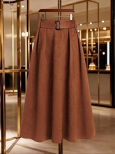 P 36392 Cotton Flare Skirt with Belt ��������ȹ �W���羳