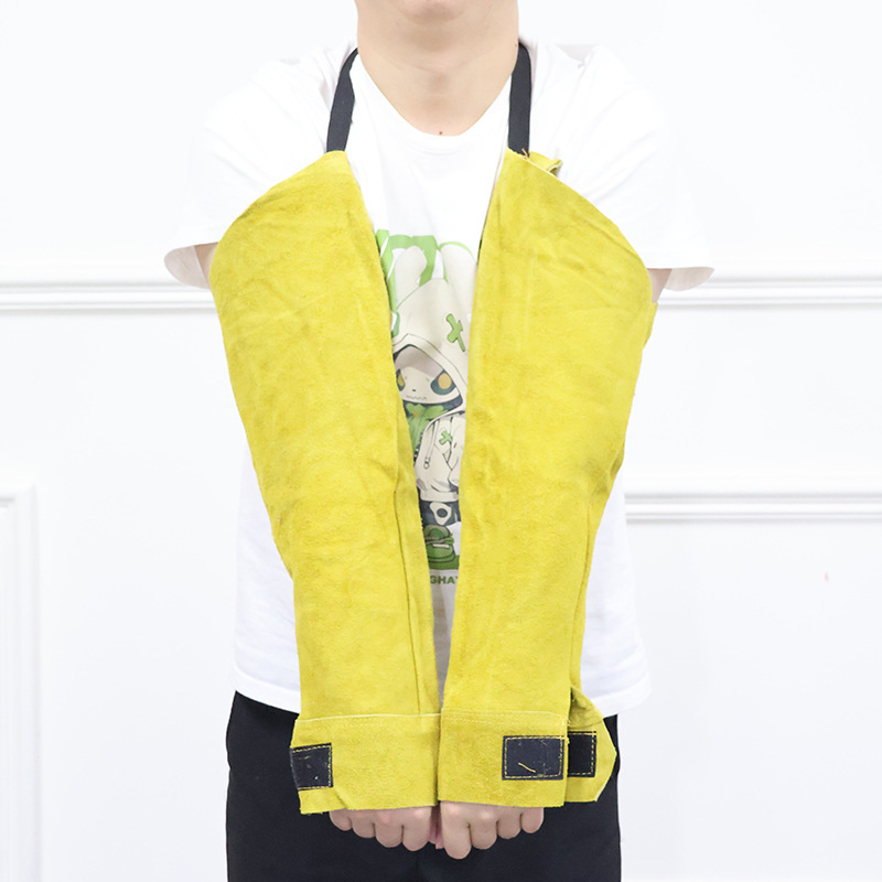 牛皮电焊套袖焊工防护专用袖套防烫隔热耐磨劳保焊接防刺护袖