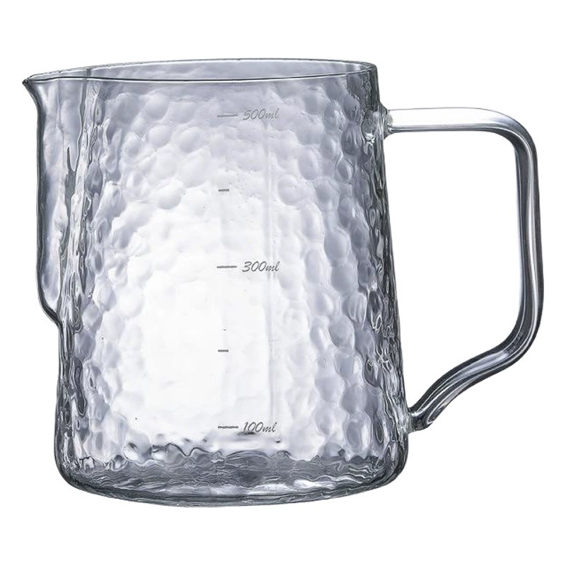 Вытяните цветочную чашку Кофейный Тяговый цветочный цилиндр Утолщенный молоток ручной работы Кофемашина из боросиликатного стекла Соответствующая посуда для чашки с молочным пузырьком