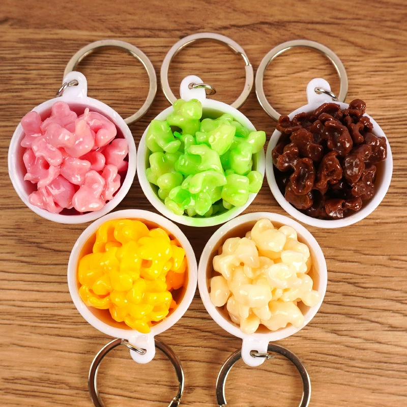 Creative realistic keychain, food play for elementary school students, bag decoration for beloved