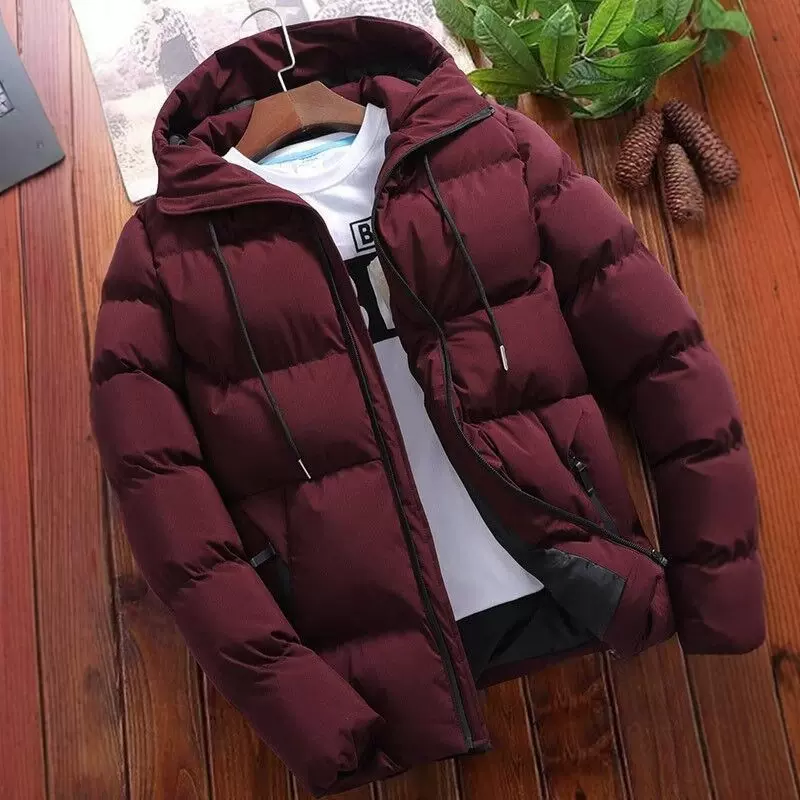 跨境外贸棉衣男冬季新款宽松短款连帽棉服棉袄休闲面包服潮流外套