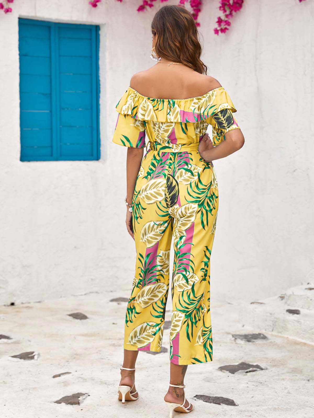 Women's Holiday Daily Vacation Flower Calf-Length Printing Jumpsuits display picture 22