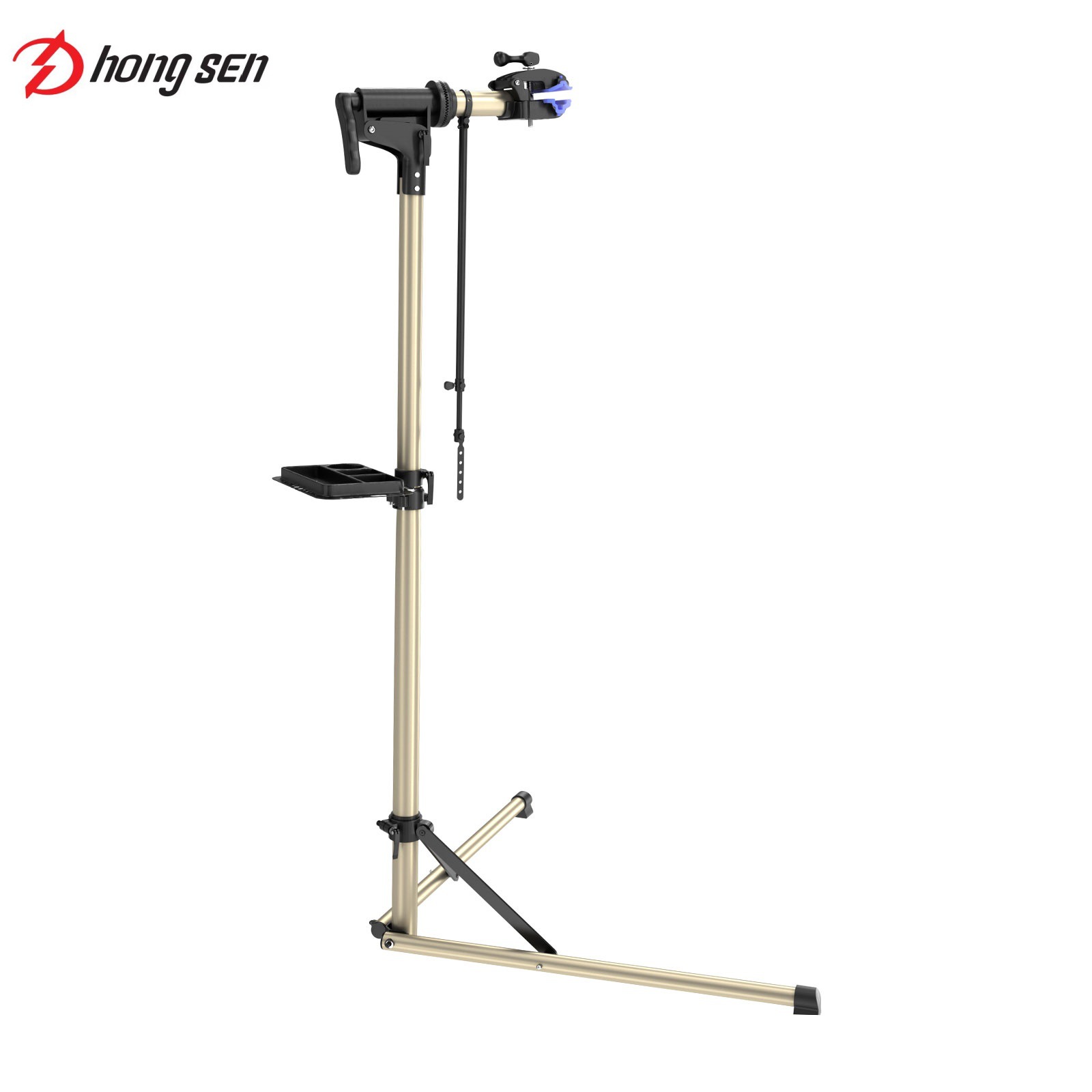 Hongsen bicycle aluminum alloy repair table repair rack universal repair bracket folding with tool tray magnetic attraction