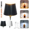 Cylinder wine bottle lamp-three-color light-spike-black