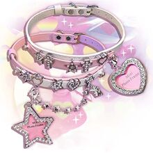 Y2K千禧辣妹星星chocker项链亚文化多巴胺水钻爱心粉白个性锁骨链