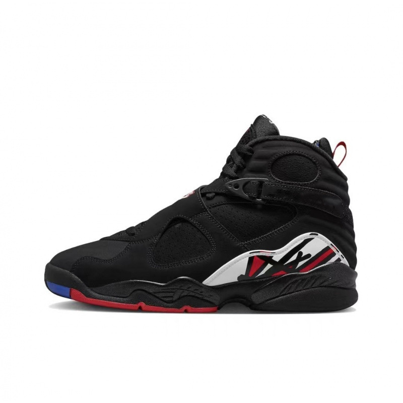 Putian zapatos AJ8 playoffs high-end Joe8 todas las estrellas negras y rojas parejas deportivas casuales zapatos de baloncesto masculino y femenino transfronterizos