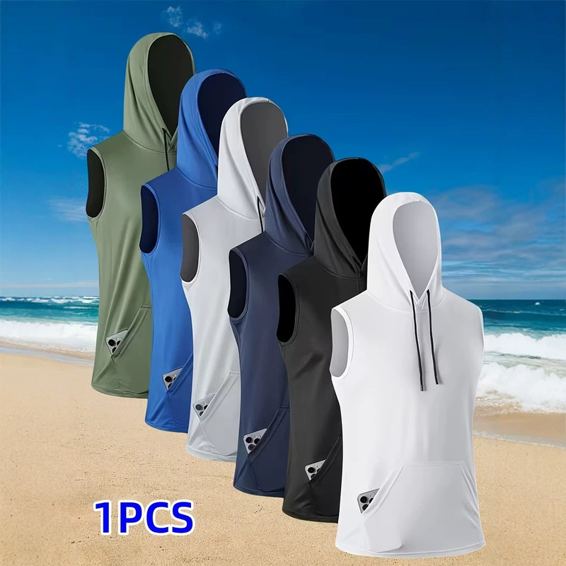 Men's Cross-Border Foreign Trade Sleeveless Sweatshirts and Hoodies Directly Supplied from the Factory Men's Cross-Border Foreign Trade Sleeveless Sweatshirts and Hoodies Directly Supplied from the Factory