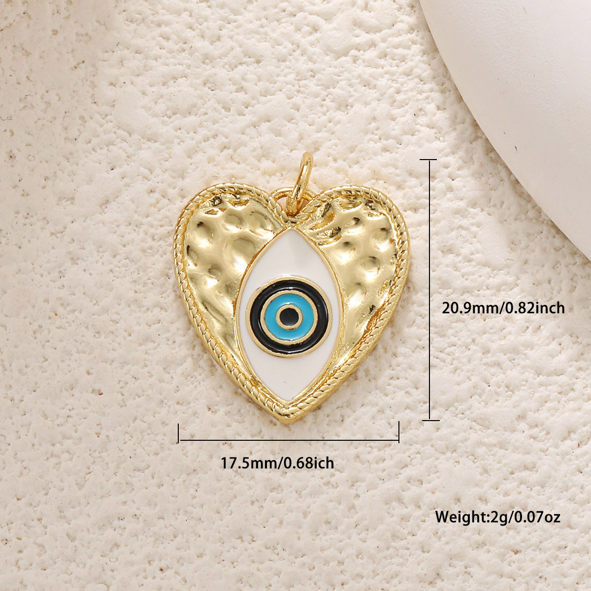 5g Weight Pendant Jewelry Making Type 13.8*18mm Jewelry Making Size Zircon Inlay Material DIY Jewelry Accessories Classification 1 Piece Quantity Copper Material Eye Pattern Enamel, Inlay Design IG Style Style 1 Piece 13.8*18mm Copper Zircon Eye Pendant 21