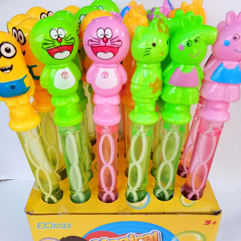 Burbuja palo burbuja soplando juguetes al por mayor grande 37cm burbuja de dibujos animados parque acuático puesto Venta caliente juguetes envío gratuito
