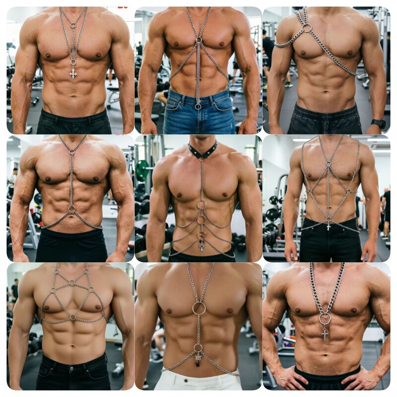 Men's Erotic Body Chain Sm Sex Wear Chain Hollow-Out Sexy Bondage Teasing Props Body Chain Men's Erotic Body Chain Sm Sex Wear Chain Hollow-Out Sexy Bondage Teasing Props Body Chain