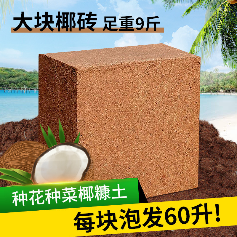 4.5kg 大型ココナッツレンガ、花栽培用栄養土、ココナッツシェル土レンガ、野菜鉢植え、脱塩ココナッツ糠レンガ、その他|undefined