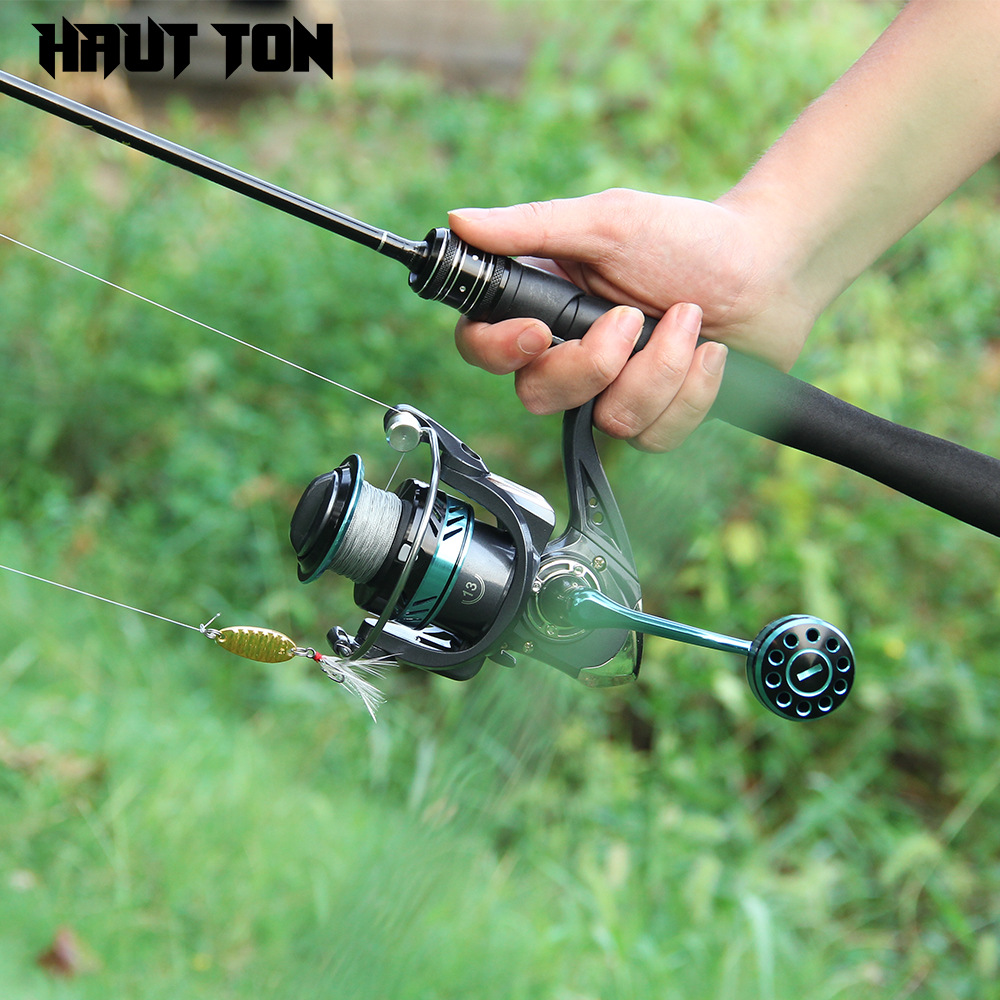Haodun rueda giratoria al por mayor de metal negro rueda de pesca carretera rueda asiática micro pescado rueda mar Rod rueda objeto grande rueda DK