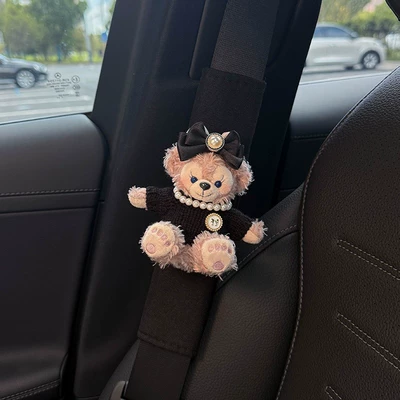 Shirley Mei Duffy Car Seat Seat belt shoulder pad - hepburn-rose-black-shoulder-pads